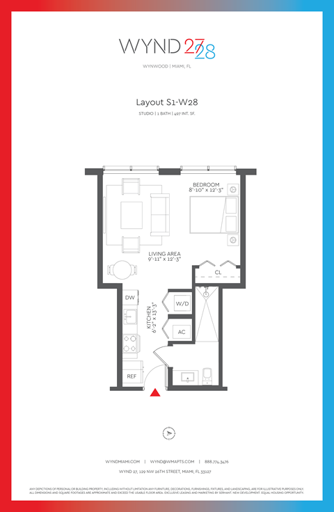 W28 - Studio_497 SF at WYND 27 & WYND 28, Miami, FL, 33127